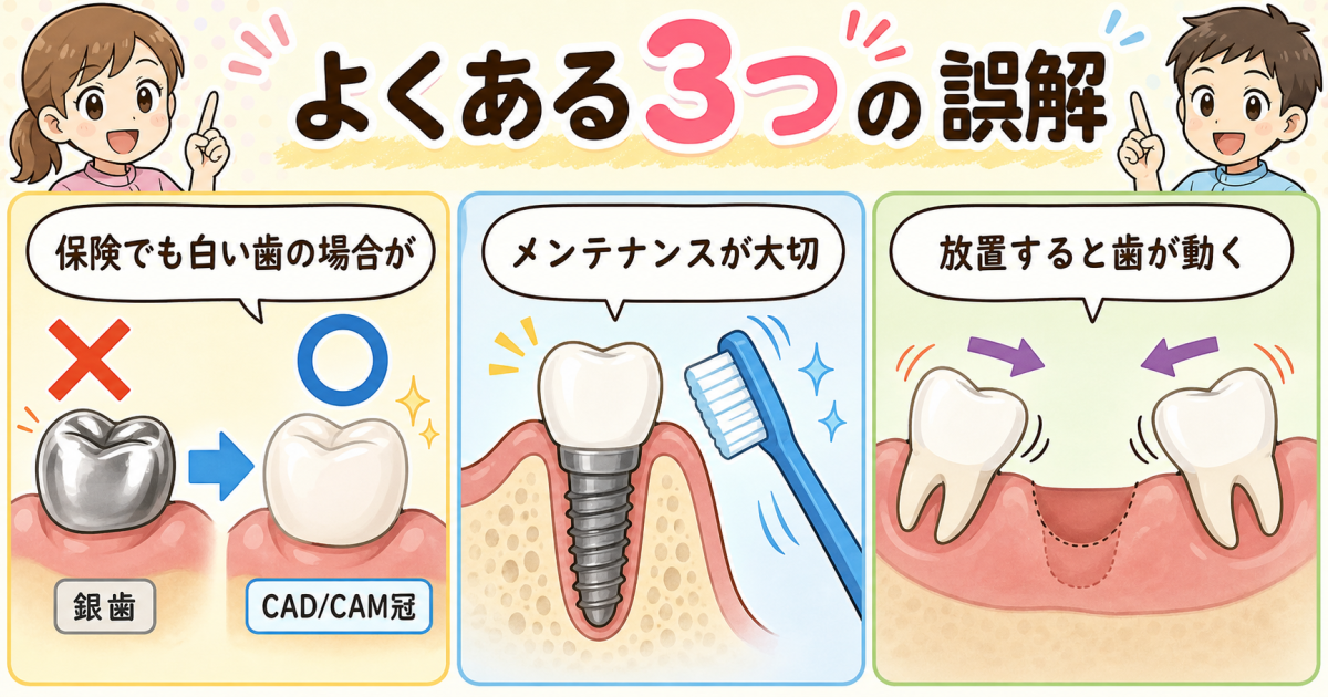 5つの基準で一覧比較｜保険と自費、治療法別の違いが一目でわかる表