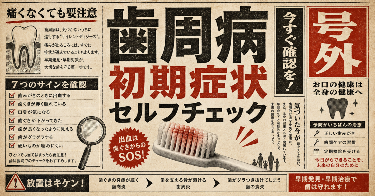 歯磨きで血が出るけど痛くない…これって歯周病?初期症状セルフチェック