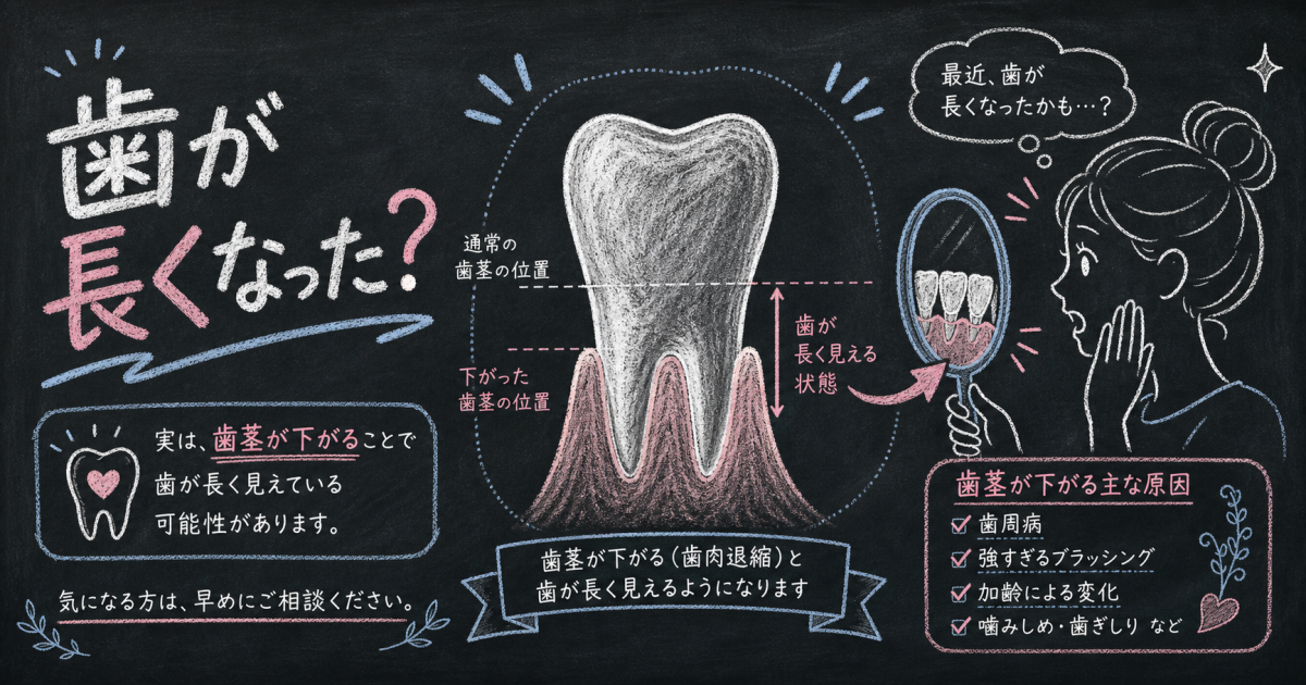 歯が長くなったのは歯茎下がり？老け見えを防ぐ3つの原因と対処法